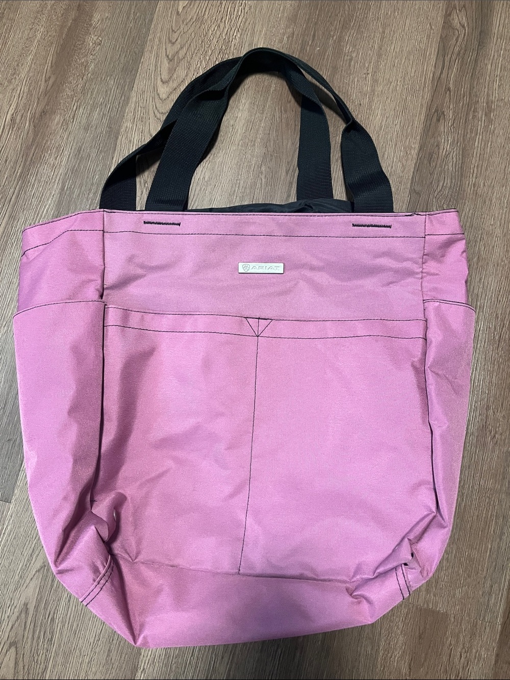 Ariat Pink Tote with Black Straps